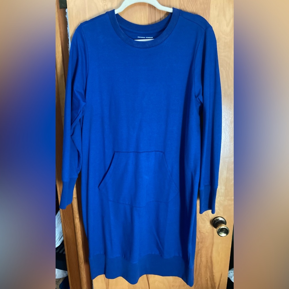 Universal Standard Royal Blue Sweatshirt Dress